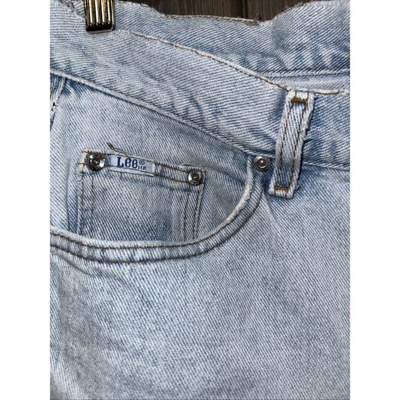 Vintage Lee High Waisted Tapered Jeans Size 8 Med Light Wash Denim USA - Picture 2 of 11